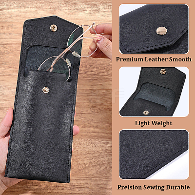 1Pc Rectangle PU Leather Eyeglass Cases AJEW-CN0007-01A-1