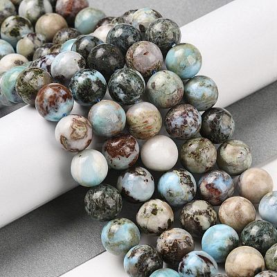 Natural Larimar Beads Strands G-P524-A02-04-1