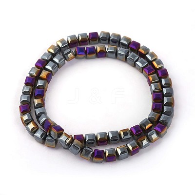 Electroplated Non-magnetic Synthetic Hematite Beads Strands G-P408-D-1