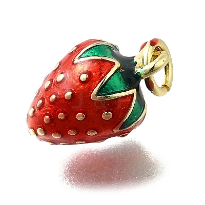 Brass with Enamel Charms KK-Q066-01B-G-1