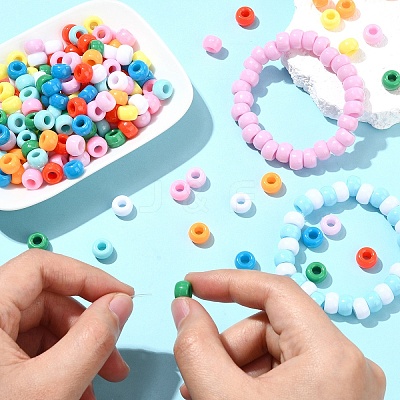 200Pcs Opaque Plastic Beads KY-YW0001-79A-1