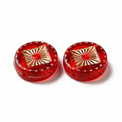 Transparent Plating Acrylic Beads X-OACR-L013-034A-1