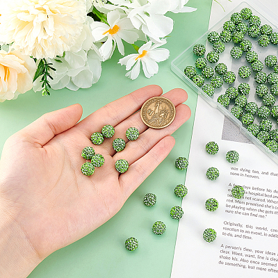 100Pcs Polymer Clay Rhinestone Beads RB-PH0001-43A-1