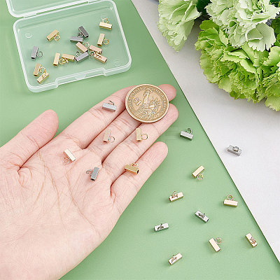 30Pcs 3 Colors 201 Stainless Steel Tube Bails STAS-UN0038-70-1