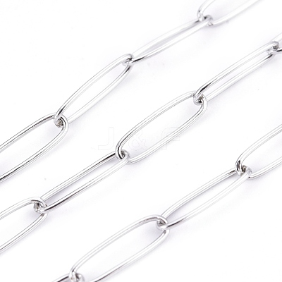 Tarnish Resistant 304 Stainless Steel Paperclip Chains CHS-F010-01C-P-01-1
