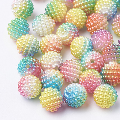 Imitation Pearl Acrylic Beads OACR-T004-12mm-17-1