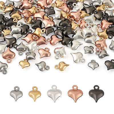 100Pcs 5 Color Stainless Steel Pendants STAS-BT0001-14-1