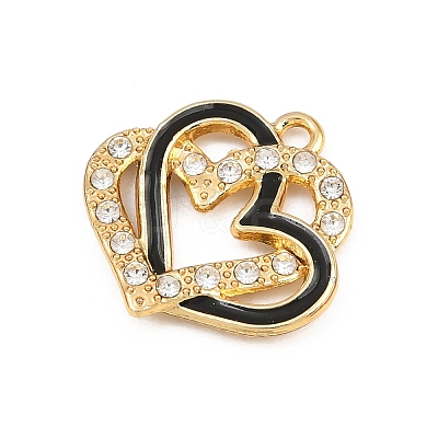 Alloy Rhinestone Pendants RB-CBA332B-07B-G-1