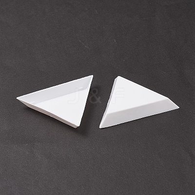 Polypropylene(PP) Triangle Nail Art Rhinestone Sorting Trays DIY Decals X-MRMJ-G003-02-1