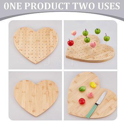 Heart Bamboo Lollipop Display Stands ODIS-WH0030-87-1