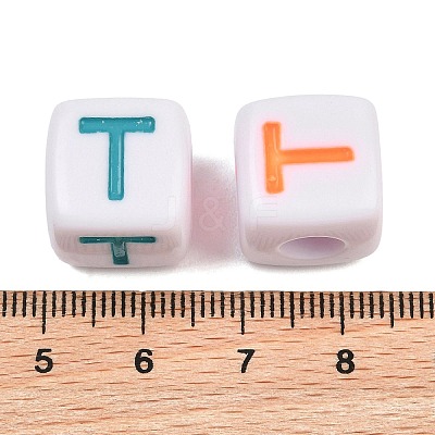 Opaque Acrylic Enamel European Beads AC-ACBA1794-04T-1