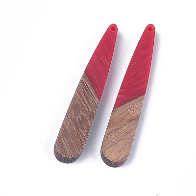Resin & Walnut Wood Pendants RESI-S358-40H-1