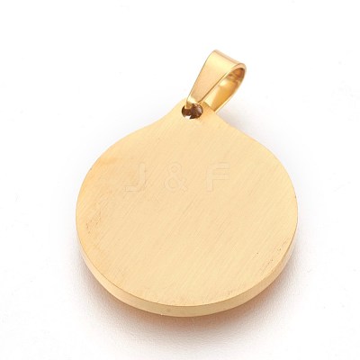 304 Stainless Steel Pendants STAS-F185-06G-1