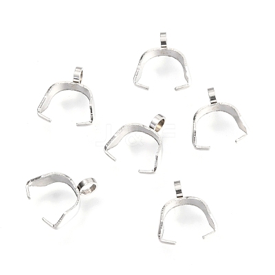 Non-Tarnish 304 Stainless Steel Pinch Bails X-STAS-I179-01B-1