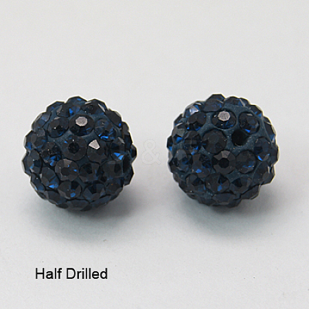 Polymer Clay Rhinestone Beads RB-H258-HD10mm-207-1