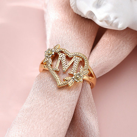 Heart with Flower Hollow Out Brass Finger Rings FS-WG99C3E-13-1