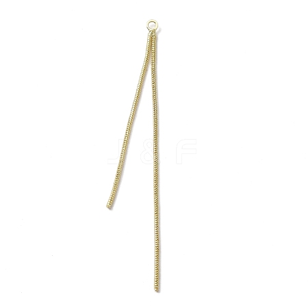 Brass Round Snake Chains Tassel Pendants KK-WH0035-93B-1