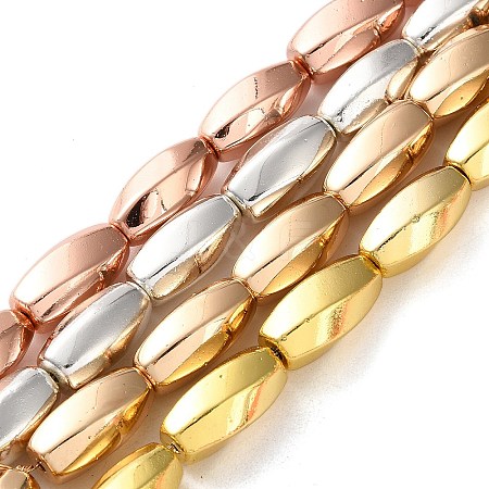 Electroplated Synthetic Non-magnetic Hematite Beads Strands G-P545-G03-8x16mm-1