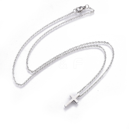304 Stainless Steel Pendant Necklaces NJEW-E141-42P-1