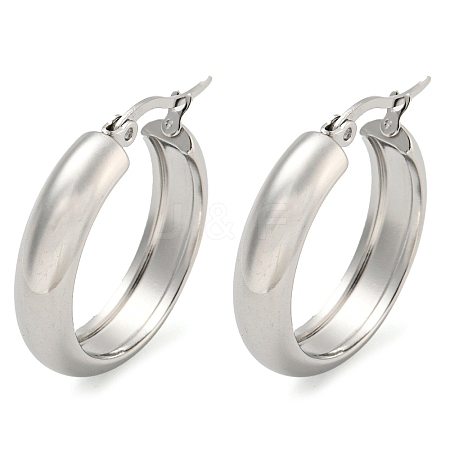 Tarnish Resistant 202 Stainless Steel Hoop Earrings EJEW-H003-38P-03-1