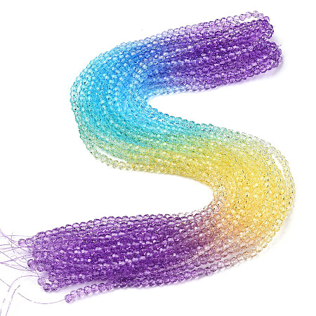 Transparent Glass Beads Strands GLAA-E036-07M-1
