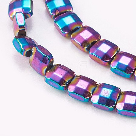 Electroplated Non-magnetic Synthetic Hematite Beads Strands G-P367-E06-1