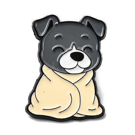 Bulldog with Blanket Enamel Pins JEWB-I055-04EB-04-1