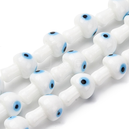 Handmade Evil Eye Lampwork Beads Strands LAMP-S069-01A-1