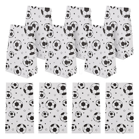 15Pcs Football Pattern Paper Bakery Bags ABAG-TA0002-32B-1