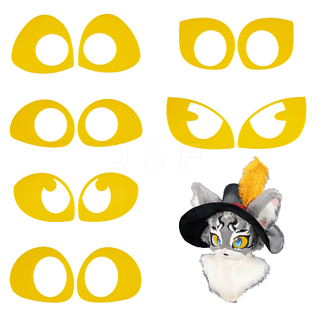 6 Styles 6 Pair Acrylic Craft Eye DOLL-BC0001-01A-1