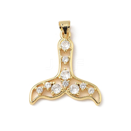 Brass Micro Pave Cubic Zirconia Pendants KK-D426-07G-1