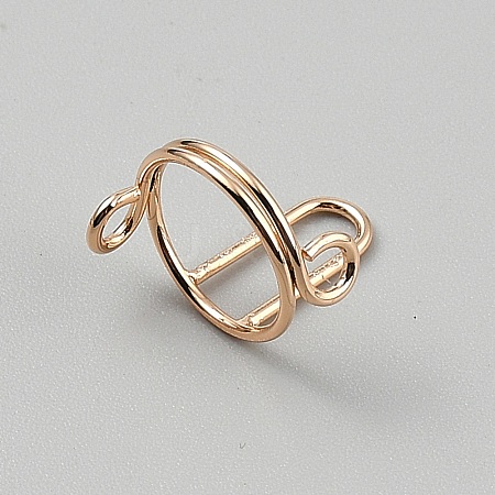 10Pcs Brass False Nail Rings RJEW-WH0014-32A-1