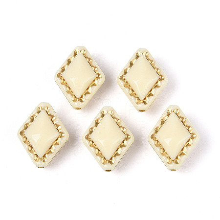 Plating Opaque Acrylic Beads X-OACR-P013-30D-1