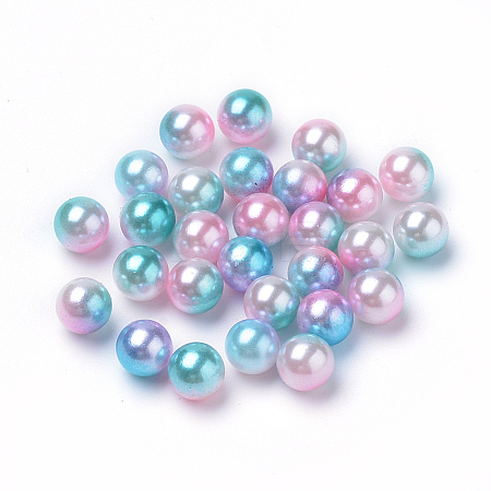 Rainbow Acrylic Imitation Pearl Beads OACR-R065-2.5mm-A05-1
