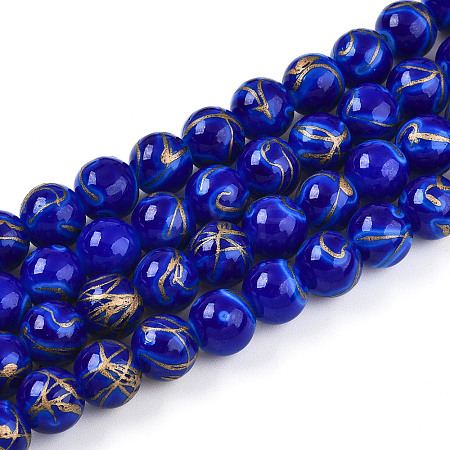 Baking Paint Glass Beads X1-DGLA-N010-10mm-05-1