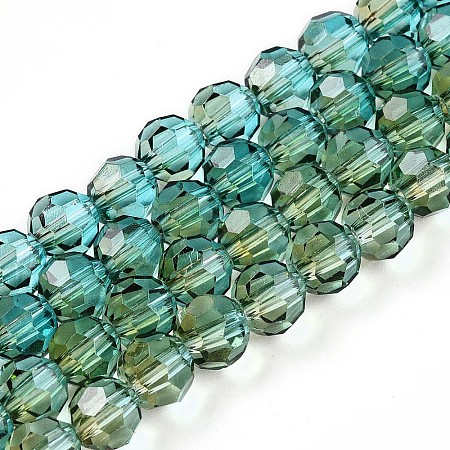 Baking Paint Transparent Glass Beads Strands DGLA-A035-T6mm-A08-1