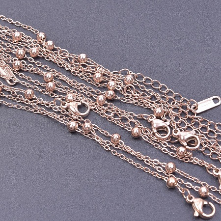 1.6mm Unisex 304 Stainless Steel Satellite Chains Necklaces WG3336-3-1