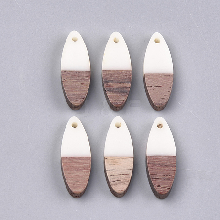 Resin & Walnut Wood Pendants RESI-S358-18D-1