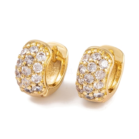 Rack Plating Brass Cubic Zirconia Earrings EJEW-S219-12G-04-1