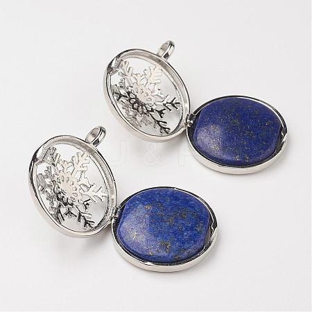 Natural Dyed Lapis Lazuli Pendants G-G910-E11-1