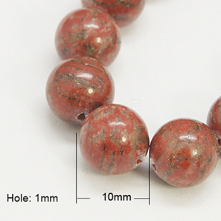Natural Sesame Jasper/Kiwi Jasper Beads Strands G-G149-10mm-2-1