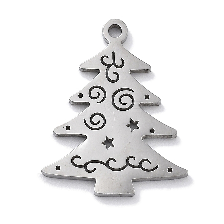 Christmas Theme Anti-Tarnish 304 Stainless Steel Pendants LS-STAS-R003-04P-03-1