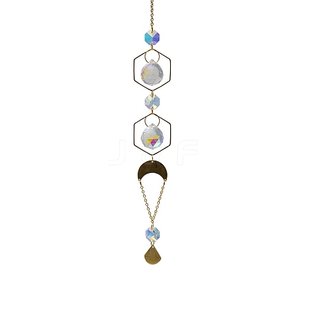 Crystal Glass Sun Catcher Pendant PW-WG9BDCB-03-1