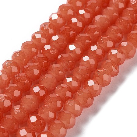 Baking Paint Imitation Jade Glass Bead Strands LS-DGLA-A034-J6MM-A12-1