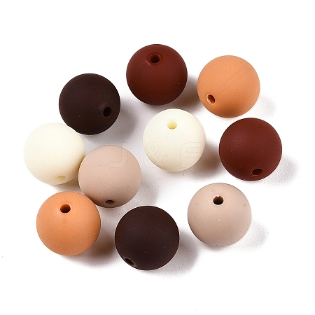 Rubberized Style Imitated Silicone Acrylic Beads MACR-T048-01A-04-1