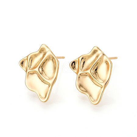 Brass Stud Earring Findings KK-N263-13G-1