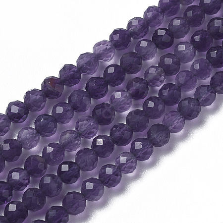 Natural Amethyst Beads Strands G-F596-13-3mm-1