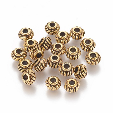 Tibetan Style Spacer Beads LS-TIBEB-Q39-AG-FF-1