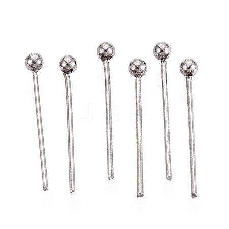 304 Stainless Steel Head Pins STAS-T065-15mm-20P-1