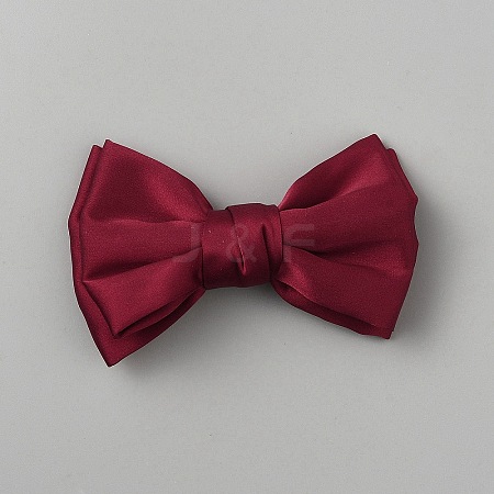 Bowknot Satin Face with Iron Shoe Buckle Clips FIND-WH0366-034P-02-1
